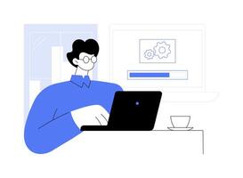 Software installation abstract concept illustration. vector