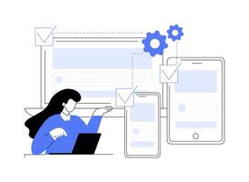 Web app abstract concept illustration. vector