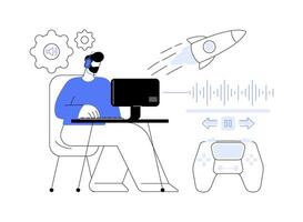 Audio and visual effects abstract concept illustration. vector