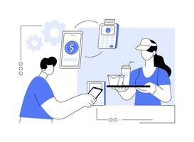 Digital wallet abstract concept illustration. vector
