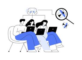 Game testing abstract concept illustration. vector