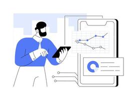 Spreadsheets app abstract concept illustration. vector