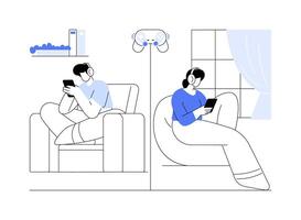 Collaborative playing abstract concept illustration. vector