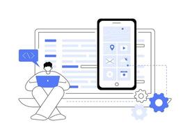 Native mobile app abstract concept illustration. vector