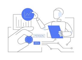 Robotic Process automation abstract concept illustration. vector