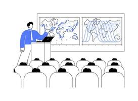Big data in climate change abstract concept illustration. vector