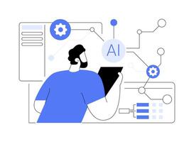 AI Research Scientist abstract concept illustration. vector