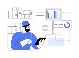 Big data in retail abstract concept illustration. vector