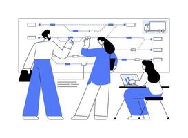 Big data in transportation abstract concept illustration. vector