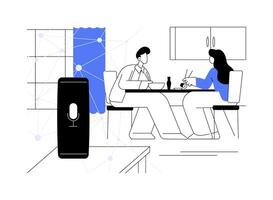 Smart home assistant abstract concept illustration. vector