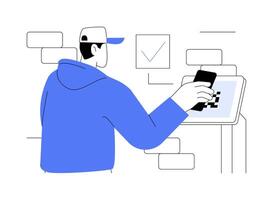 Hands-free access abstract concept illustration. vector