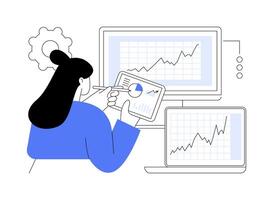 Predictive analysis abstract concept illustration. vector