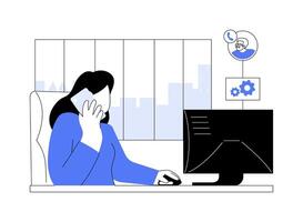 Technical support for clients abstract concept illustration. vector
