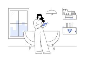 Wireless networks abstract concept illustration. vector