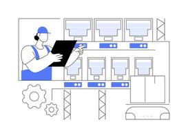 Pick-to-light system abstract concept illustration. vector