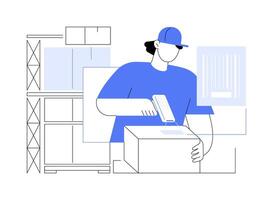 Barcode reader abstract concept illustration. vector