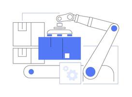Automated sortation systems abstract concept illustration. vector