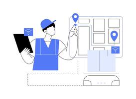 Navigation system abstract concept illustration. vector