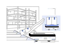 Sorting robots abstract concept illustration. vector