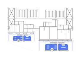 Automated guided cart abstract concept illustration. vector