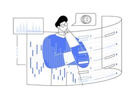 High-frequency trading abstract concept illustration. vector