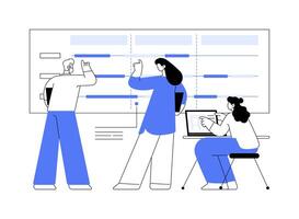 Project timeline abstract concept illustration. vector