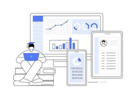 Learning progress abstract concept illustration. vector
