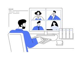 conferencing software abstract concept illustration. vector