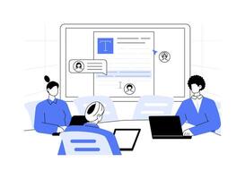 Collaborative editing abstract concept illustration. vector