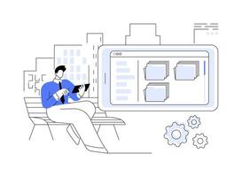 Remote control software abstract concept illustration. vector