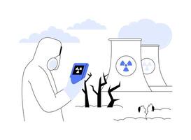 Radiation sensor abstract concept illustration. vector