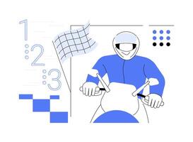 Starting grid abstract concept illustration. vector