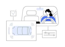 Proximity sensor abstract concept illustration. vector