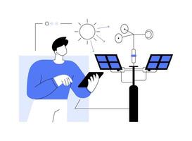 Light sensor abstract concept illustration. vector