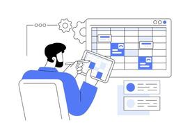 Schedule a meeting abstract concept illustration. vector