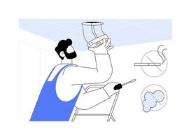 Smoke and gas sensor abstract concept illustration. vector