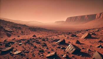 view of planet Mars photo