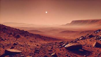 view of planet Mars photo
