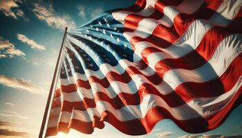 american flag suitable for design background photo
