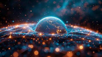 A Particle Earth HUD created using Stardust . Generate-AI photo