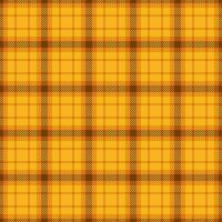 Romance fabric plaid texture, ribbon check background . Sensual pattern seamless tartan textile in orange and amber colors. vector