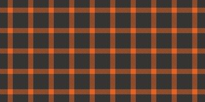 Stationary check seamless pattern, merry tartan fabric plaid. Network background texture textile in grey and orange colors. vector
