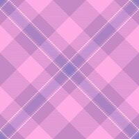 Grid seamless check , row textile texture pattern. Industrial background plaid tartan fabric in purple and pink colors. vector