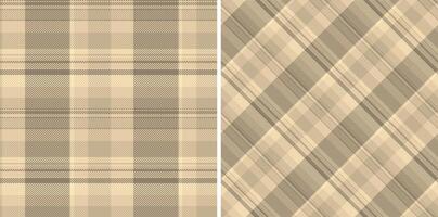 Textile check seamless of tartan fabric with a plaid pattern texture background. Set in skin colors for school uniform trends. vector