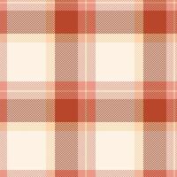Decorate fabric texture plaid, suite background pattern. Multicolor check seamless tartan textile in red and old lace colors. vector