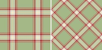 Pattern textile plaid of tartan seamless with a texture background check fabric. Set in christmas colors. Greeting card designs. vector