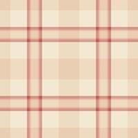 Geometry seamless textile tartan, new york check texture . Place background fabric plaid pattern in light and red colors. vector