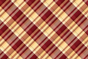 Occupation textile texture seamless, towel fabric check pattern. Hanukkah tartan plaid background in orange and red colors. vector