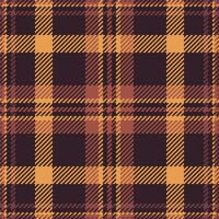 French tartan plaid check, mixed fabric pattern. Variation background textile texture seamless in dark and red colors. vector