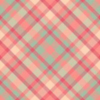 Worn textile texture tartan, dimensional plaid seamless. New fabric background pattern check in red and pastel colors. vector
